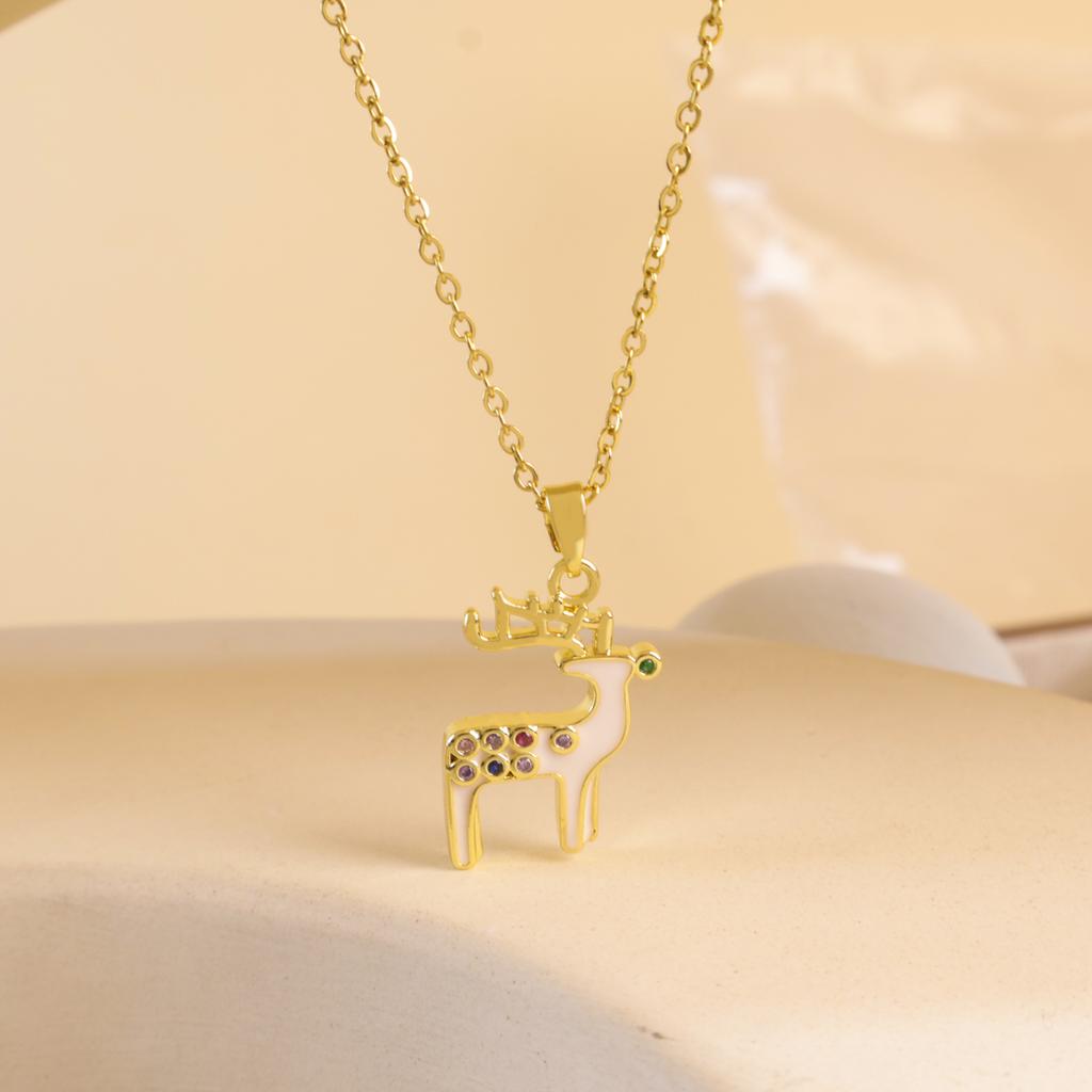 Necklace Female European and American Christmas Versatile Atmosphere Necklace Niche Design High-end Titanium Steel Accessories