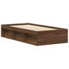 Brown Oak Effect Bed Frame 90 x 200 cm