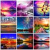 Полная круглая алмазная картина Пейзаж Приморский 5D DIY Алмазная вышивка Распродажа Горная мозаика Подарок ручной работы