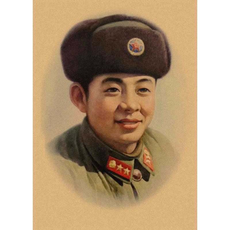 Большой Декоративный Постер из Крафт-Бумаги с Изображением Lei Feng для Ресторанов, Баров и Закусочных