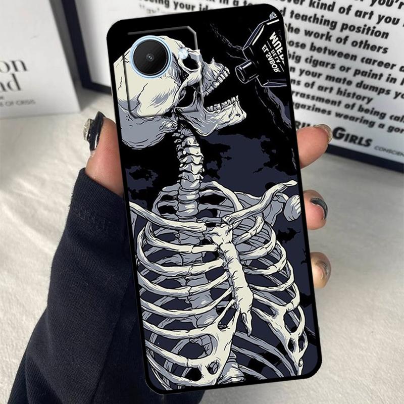 Психоделический Скелет Для Realme C63 C71 C55 C67 C51 C75 C61 C65 C53 10 11 12 13 14 15 Pro Plus GT6 GT7 Pro Чехол