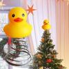 Желтый Утенок Верхушка для Новогодней Елки Украшение Многоразовое 3D Пружинный Утенок Верхушка для Рождественской Елки