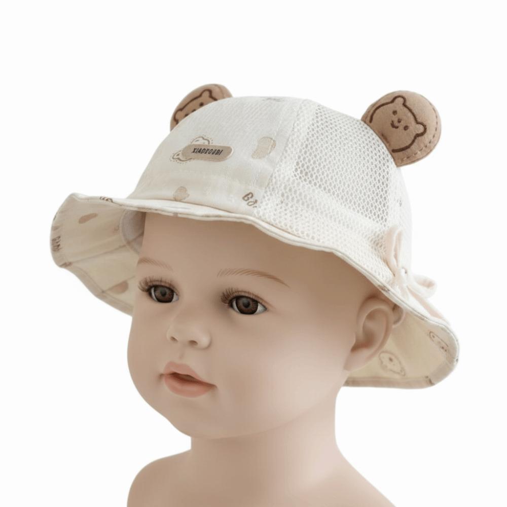 Mesh Baby Sun Hat Bear Ear Children Fisherman Hat Adorable Sun Protection Hat Spring Summer
