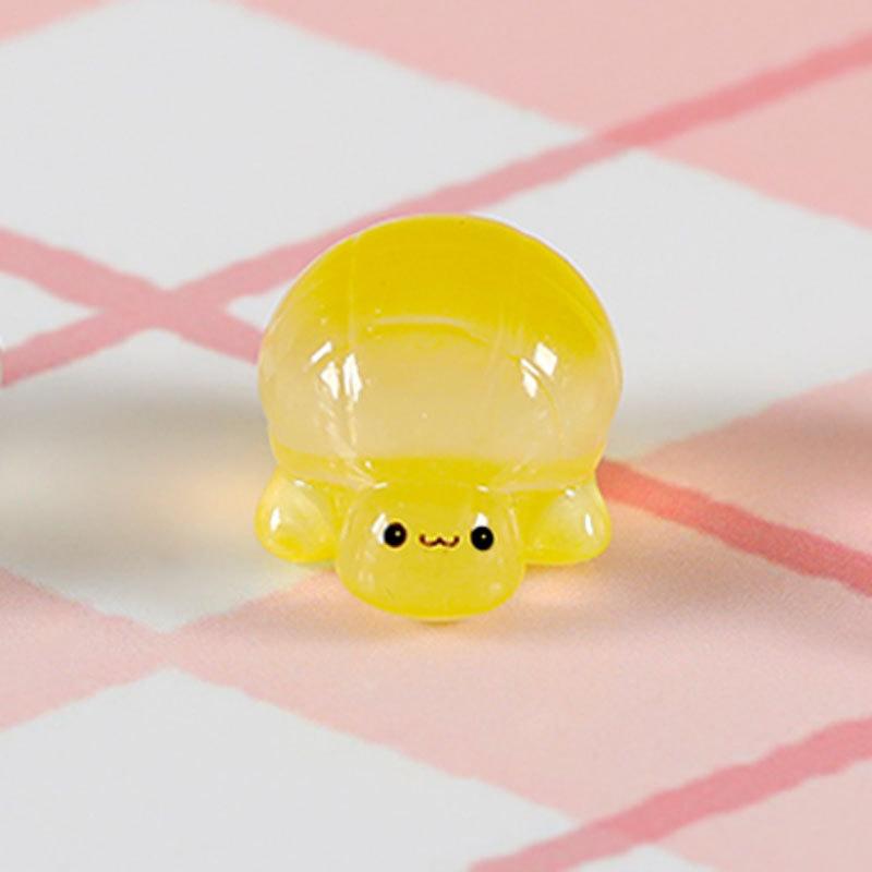 1 шт. Красочная светящаяся мини-черепаха Фигурка для микроландшафта Украшение DIY Светящаяся черепаха Миниатюрная статуэтка Декор для горшечного сада