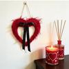 Valentine's Day Door Banner with Heart Garland Festive Wall Hanging Decor for Home Window Decorative Wreath for Celebration