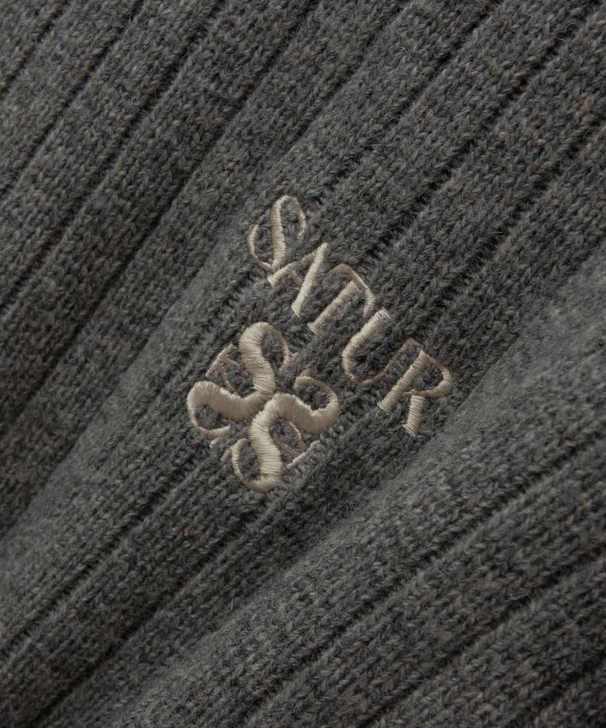 Satur Faro Вязаный джемпер с молнией и воротником-стойкой, меланжево-серый