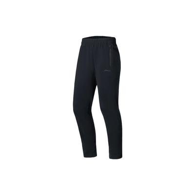 Li Ning Training Series однотонные дышащие впитывающие пот зауженные трикотажные спортивные брюки мужские брюки черные AYKS535-1