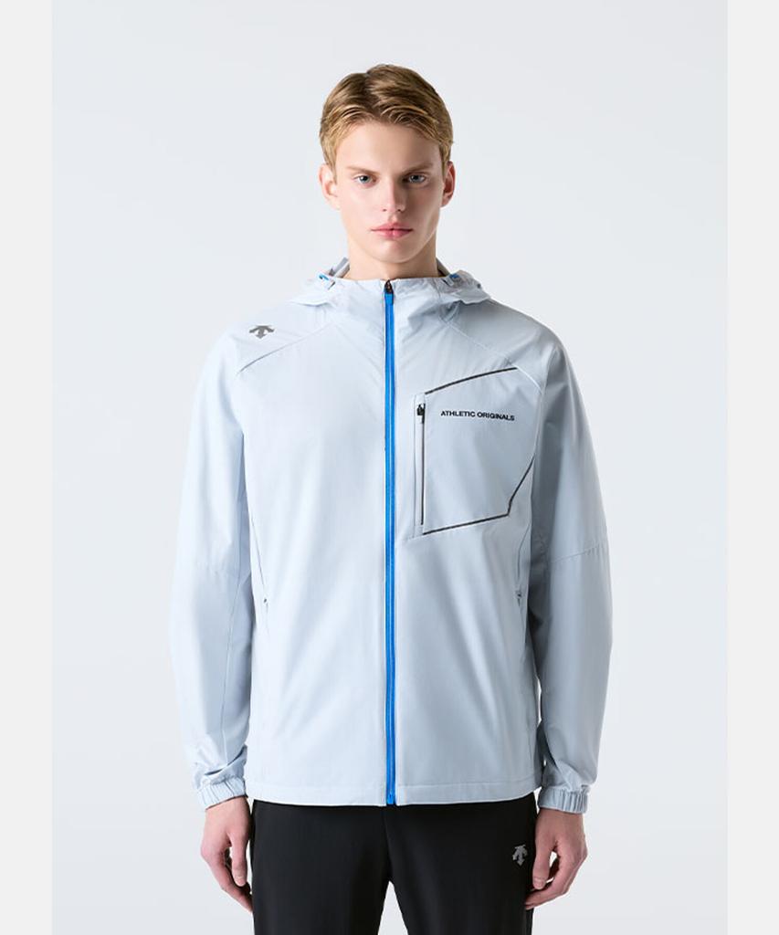 Descente Running Tough Woven Hooded Windbreaker Jacket Grey Sr123Rwb23 (B Type)