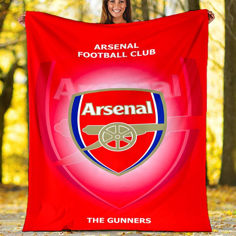 1pc A-Arsenal7 Theme Blanket - Digital Print, Polyester, Cozy for All Seasons, Perfect for Outdoor, and Travel