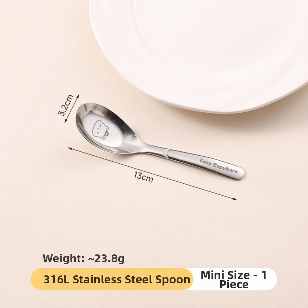 316 Stainless Steel Baby Feeding Spoon Children's Eating Spoon Toddler Mealtimes