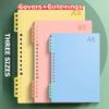 4Pcs A4 A5 B5 DIY Loose Leaf Notebook Colorful Office School Supplies New Loose-leaf Book Cover