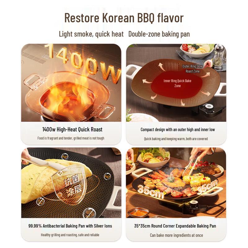 SUPOR Korean Style Electric Grill Pan CN plug (adapter included)