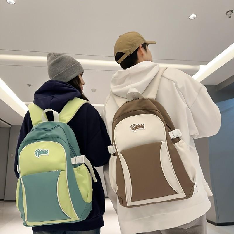 Женский рюкзак в спортивном стиле, школьный рюкзак, контрастный цвет, студенческий рюкзак