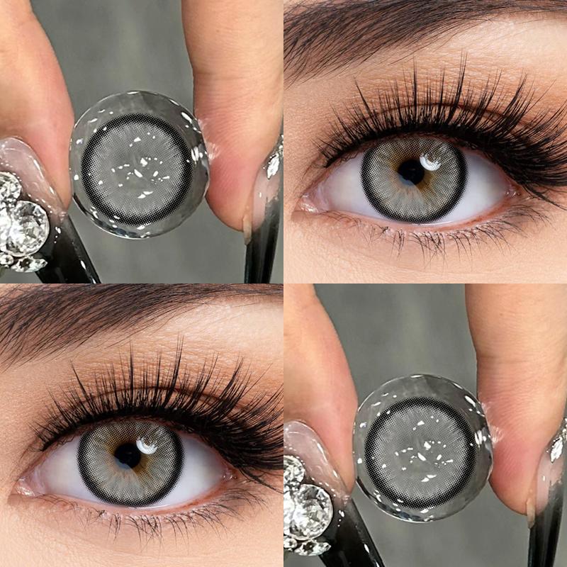 Контактные линзы MillCreek Diamond Sugar Green/Grey/Brown/Blue Степень миопии (0-8.00) 1 год использования Диаметр: 14,5-мм естественная удобная линза