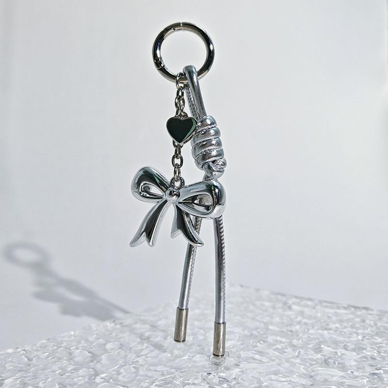 Креативный бант, плетеная веревка в форме сердца, подвеска для украшения сумки, аксессуар для ключей