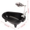 1Set Black Dollhouse Mini Furniture Bathtub Model Toy Simulation Bathroom Accessories Kids Pretend Doll House Decoraton Toy