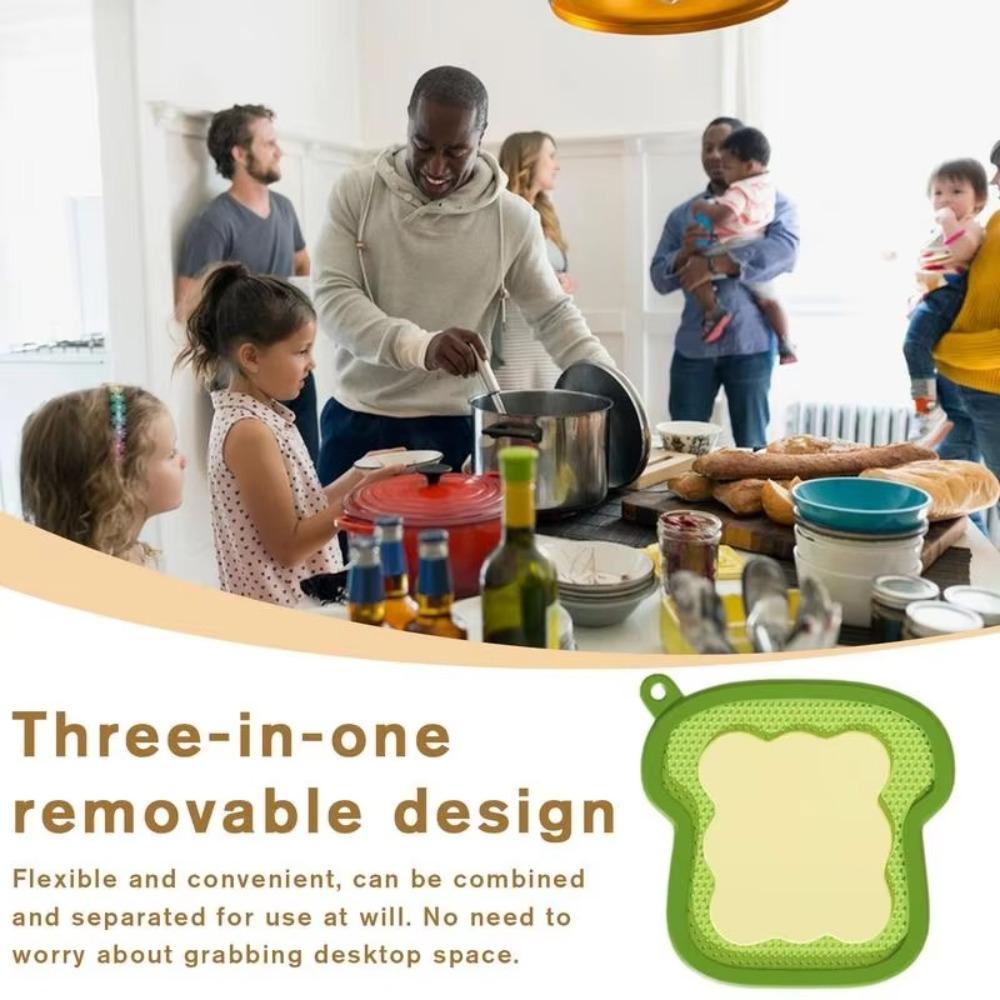 3 В 1 Подставка для чашки Съемная подставка для сковородок Подставка для посуды Силиконовые подставки для дома, кухни