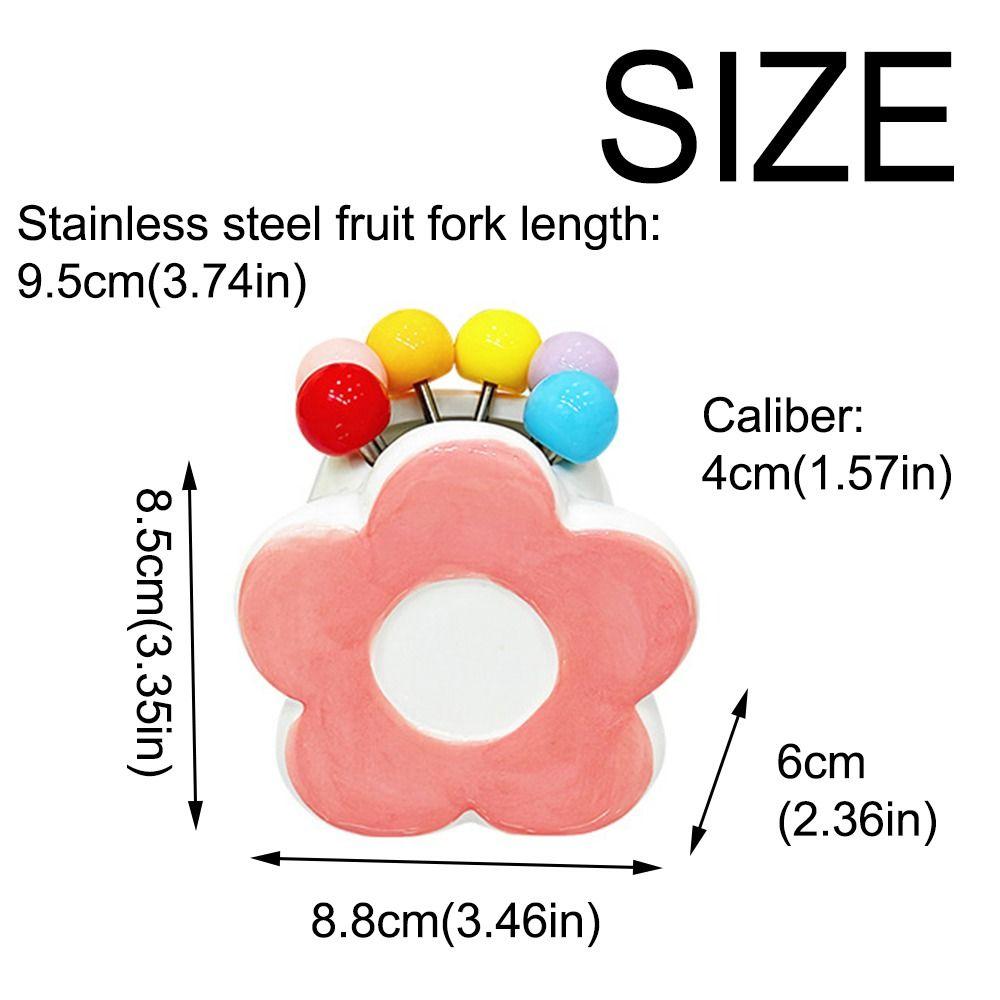 Многоразовые десертные вилки в форме цветка, набор разноцветных фруктовых вилок, украшения для стола