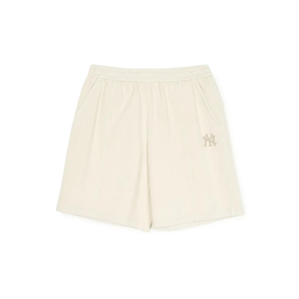 Новые женские повседневные шорты MLB New York Yankees Basic Collection SS25, бежевые, 3ASPB2053-50SAM