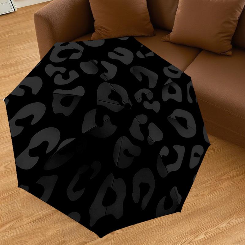 1PC Leopard print Umbrella-8-Rib Reinforced, Automatic Open, Lightweight & Durable, Cute Fashion Accessory for Outdoor, Beach, or Casual Use, Beach Um