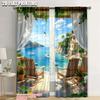 2pc,  Window Treatment Curtains Scenery Versatile Fabric,Without Electricity Festive Holiday Use for All Occasions Decorate
