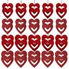 40 штук Вырезанное сердце Подвеска для подвешивания для украшения рождественской елки в помещении Фестиваль Аксессуары для украшения дома