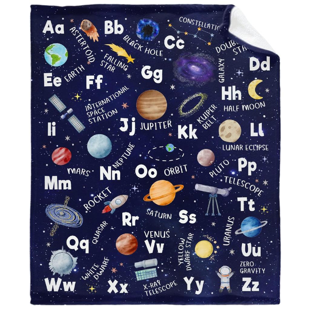 Cosmic Star Pattern Digital Printing Flannel Blanket Printing Single Layer Flannel Blanket