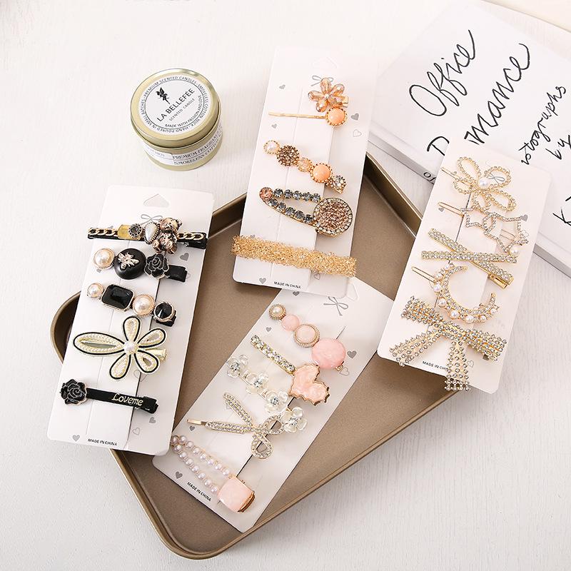 Роскошная заколка для волос с жемчужным бантом и перьями - корейский стиль, аксессуар для челки