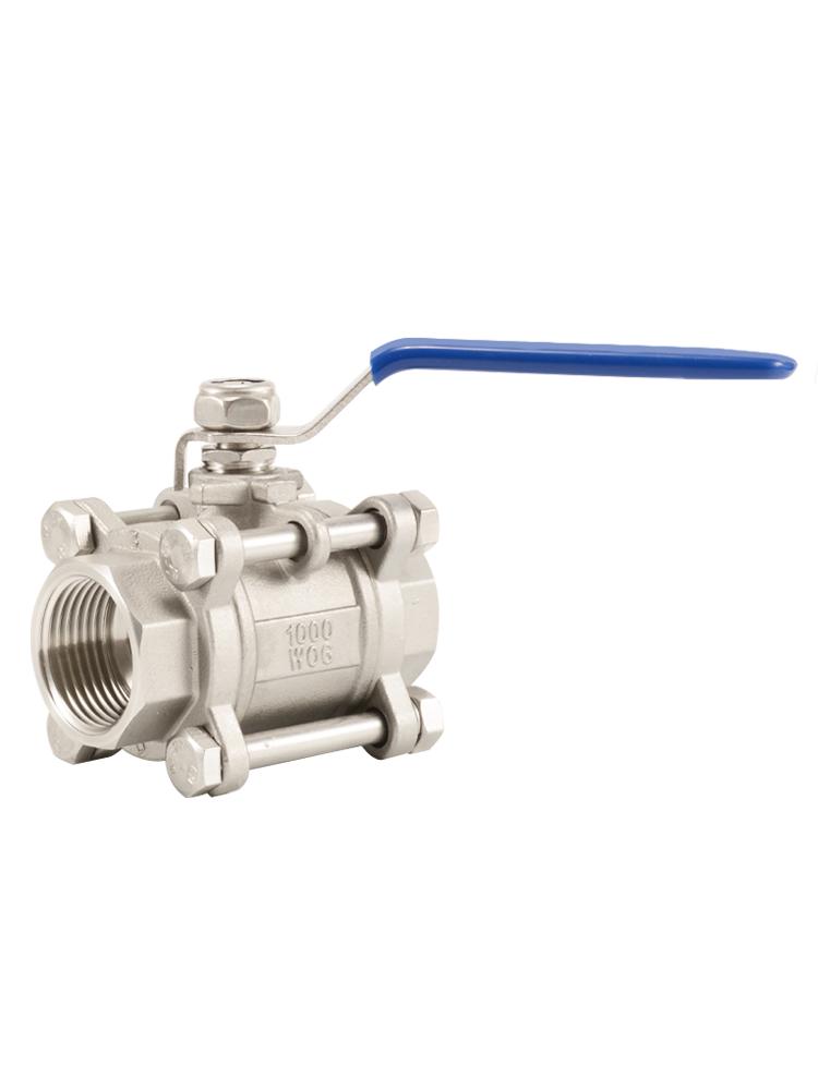 304 Stainless Steel Ball Valve, 1/2/3-Piece, Internal Thread Water Switch, Size DN15/DN10