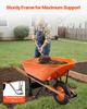 Wheelbarrow Cart One Wheel 6 Cu Ft Garden Dump Cart 330 lbs Utility Cart
