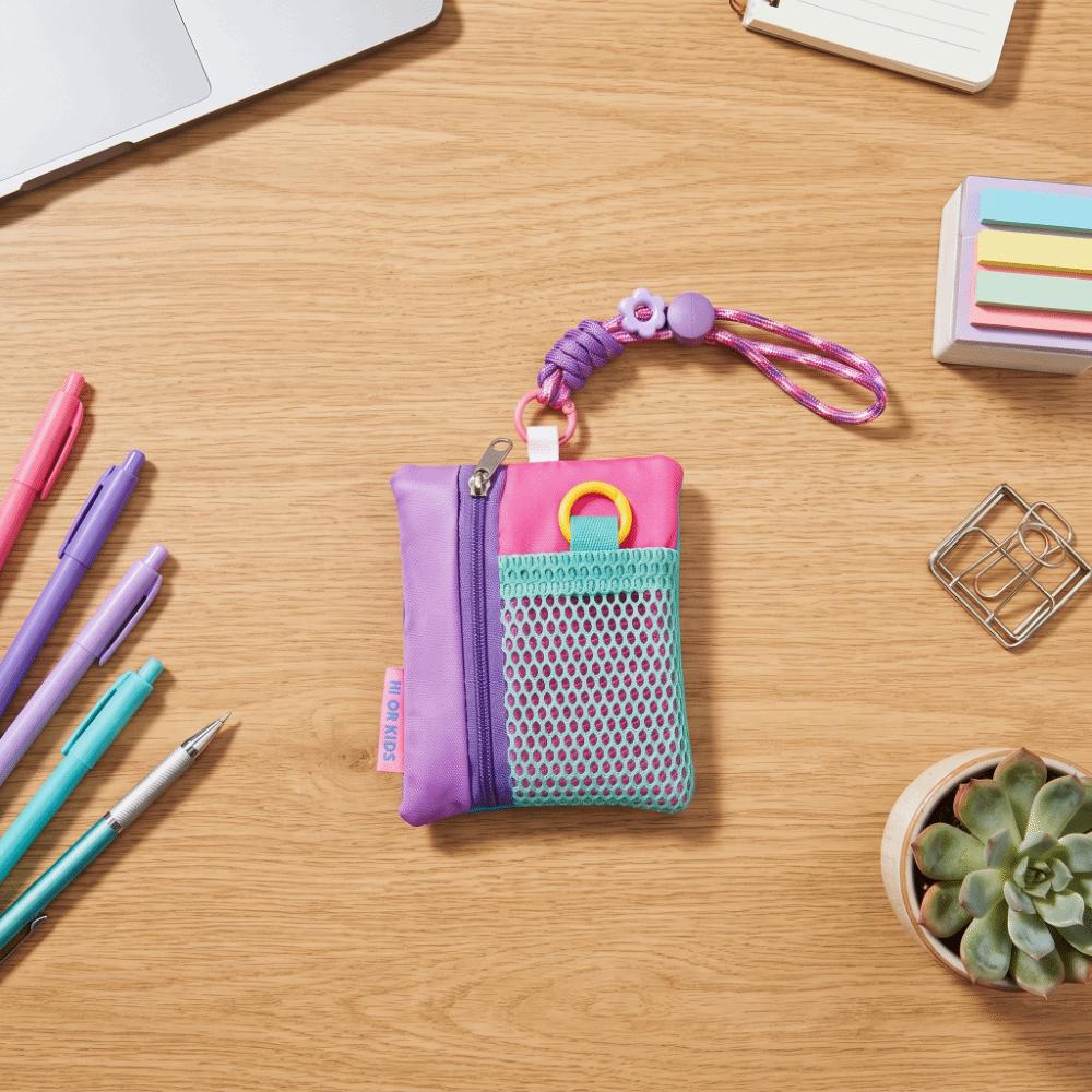 Mesh Design Earphone Bag Portable Size Woven Strap Mini Coin Purse Cute Design Hollow Storage Mini Purse Pendant Use