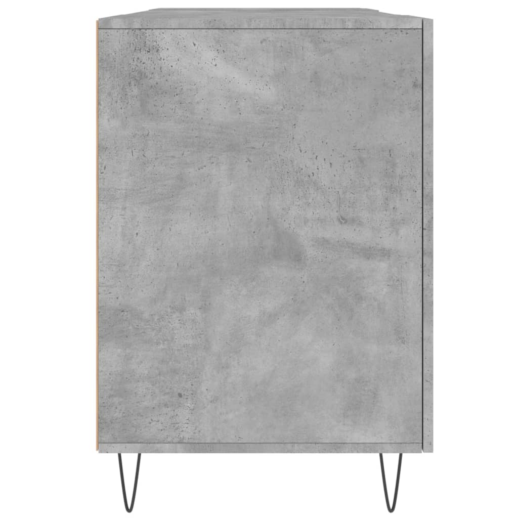 Desk Concrete Grey 140x50x75 cm Engineered Wood