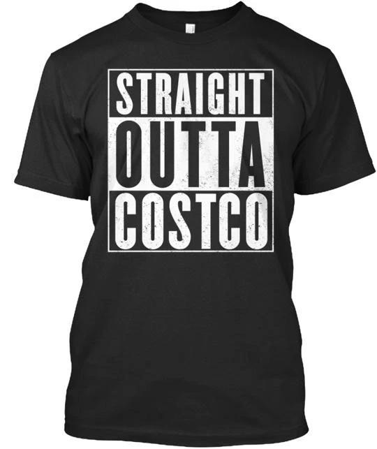 Футболка STRAIGHT OUTTA COSTCO 100% Хлопок Мужская Футболка Топ Сделано в США Футболка Футболка Топ Унисекс