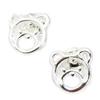 [I1087] - Silver 'Teddies' Silver Earrings - 6 Mm