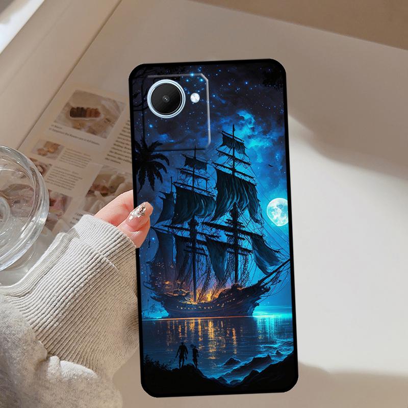 Sailing Ship Pirate Ship For Realme 14 10 11 12 13 Pro Plus GT 7 Pro 6 5 GT 6T C67 C61 C55 C53 C51 C21Y C25S C75 Case