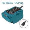 Мини-зарядное устройство для аккумуляторов Dewalt, Makita/Milwaukee/Bosch 18V 20V Li-ion, штекер US/EU, 2A, со светодиодным индикатором