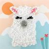 String Art - Lama - 21 X 21 Cm - Wall Decoration - Interior - Contemporary - Design