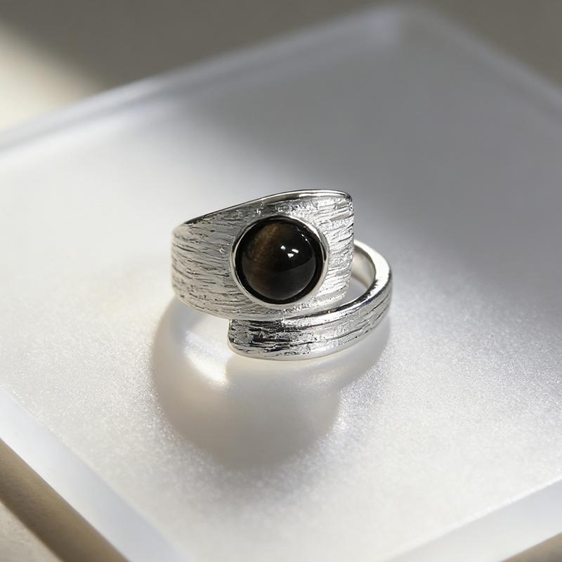1pcs Fashion Couple Minimalist Handmade Simple Big Stone Rings For Women Fine Jewelry Gift Prevent Allergy
