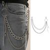 Punk Leaf Shaped Belt Chain For Jeans Pants Skirts Personalized Trouser Chain Women Men Hip Hop Tassel Pendant Decor