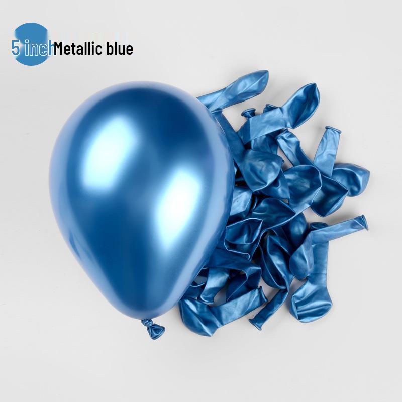 Набор из 100 штук 5-дюймовых металлизированных шаров без запаха для детского декора, свадеб и вечеринок по случаю первого дня рождения