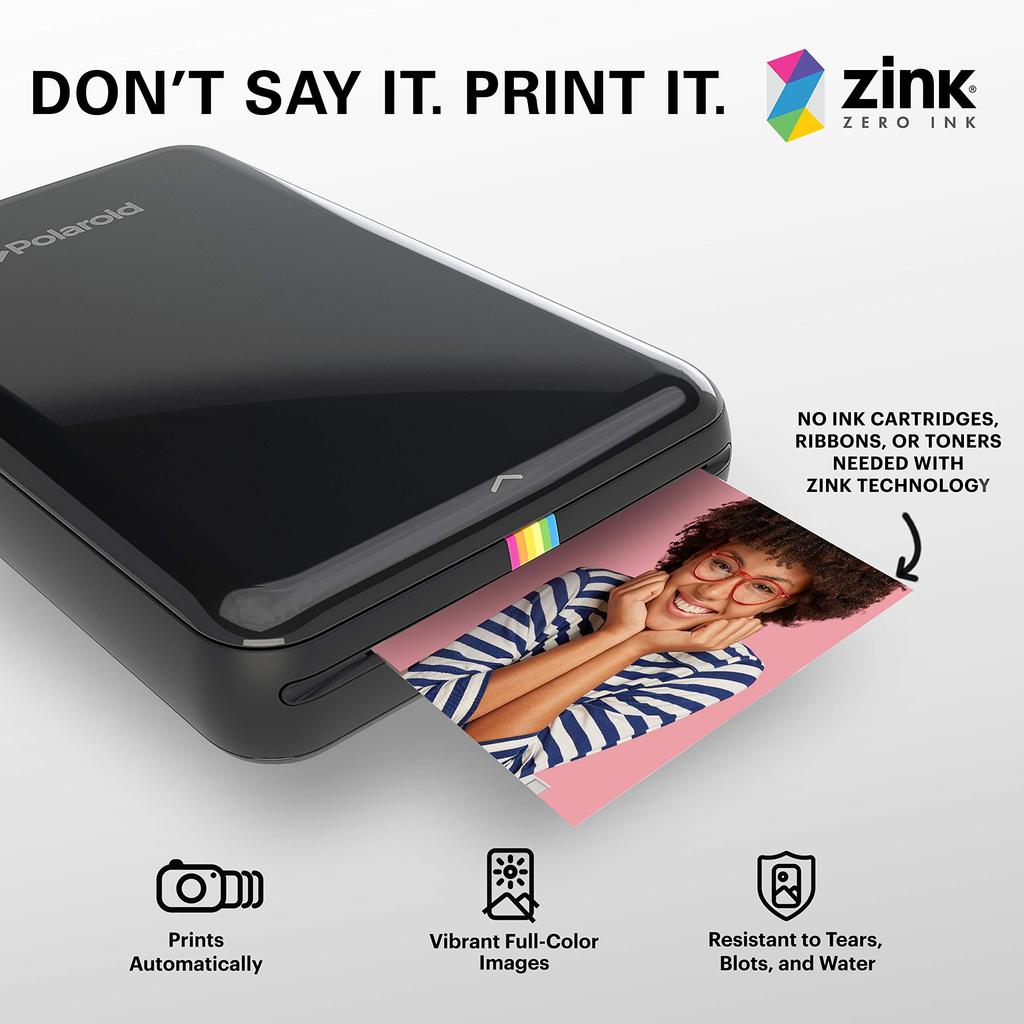 Бумага для мгновенной печати Zink Premium, совместимая с камерами и принтерами Polaroid Snap, Zip, Mint 2"x3" (30 шт.) Снимай, Касайся,