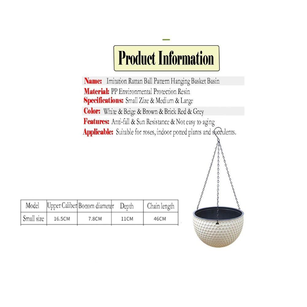 European Style Honeycomb Pattern Imitation Weaving Hanging Hanging Plastic Flower Pot Hanging Pot Indoor Hanging Basket