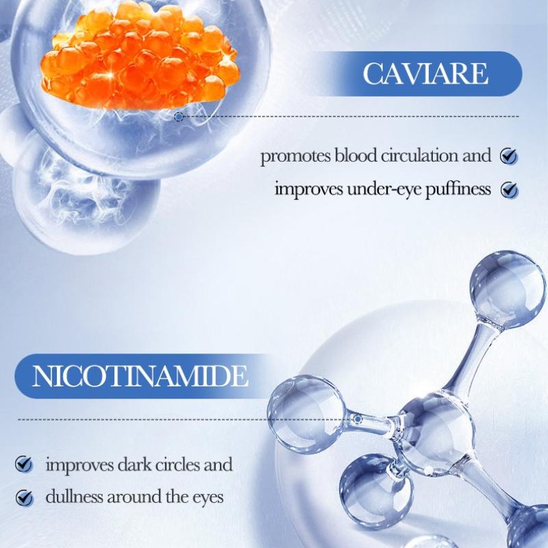 Caviar Увлажняющий крем для век против морщин SADOER Гиалуроновая кислота Восстанавливающий увлажняющий крем для век