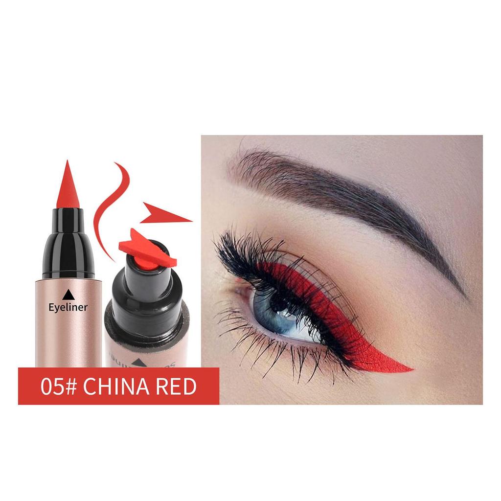 Color Double Head Seal Eyeliner Waterproof Long Lasting Eyeliner Pencil GYY