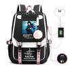 Новый анимационный школьный рюкзак, детский, контрастных цветов, нейтральный, с принтом, для учеников начальной и средней школы, повседневный, с USB-портом