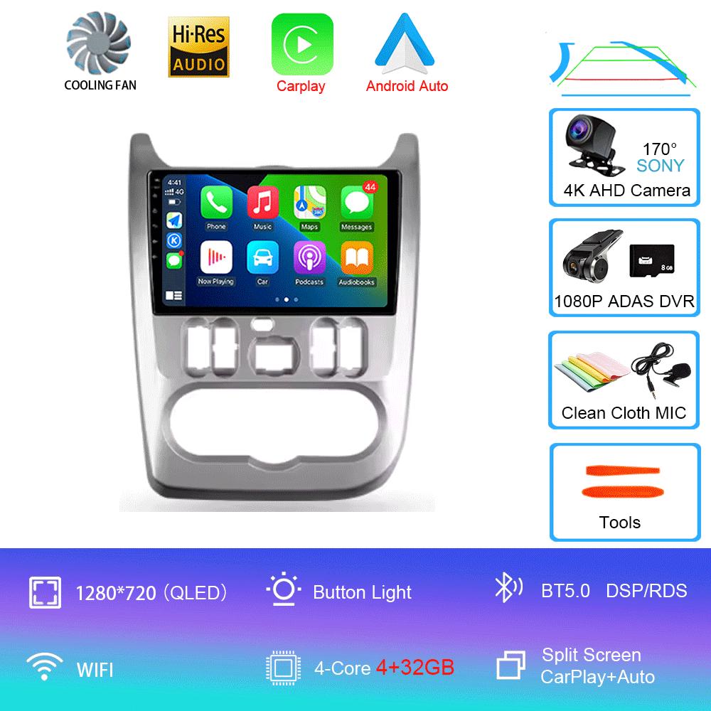 Android 14 для Renault Logan Sandero для Dacia Duster 2009 - 2017 Автомобильный мультимедиа Навигация стерео Нет 2din 2 din