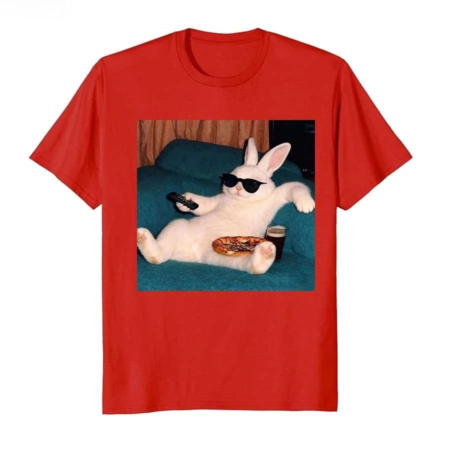 Lazy Bunny Meme Rabbit Printed Tshirt Women Harajuku Hiphop Streetwear Casual Short Sleeve T Shirts Tops Women Clothing