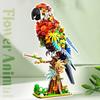 MOC Животные Жук-носорог Набор строительных блоков Искусственный Среди Хамелеон Единорог Попугай Птица Насекомое Кирпичики Игрушка Детский Подарок