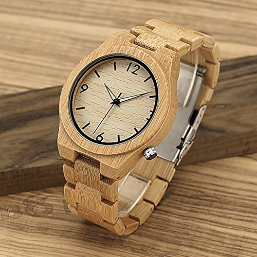 BOBO BIRD D27 Часы из бамбукового дерева с крупным циферблатом, кварцевые часы, легкие повседневные спортивные часы с серебристой стрелкой и подарочной коробкой для мужчин