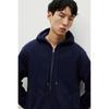 H M Regular Fit Zip Up Hoodie Navy Blue